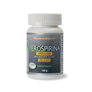 FeroSpirina - Spirulina Plus prírodne viazané železo (100g, 400 tabletiek) - výživový doplnok FeroSpirina - Spirulina Plus prírodne viazané železo (100g, 400 tabletiek) - výživový doplnok