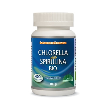 Chlorella Plus Spirulina BIO (100g, 400 tabletiek) - výživový doplnok